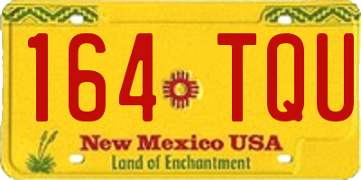 NM license plate 164TQU