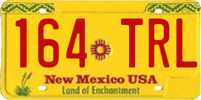 NM license plate 164TRL