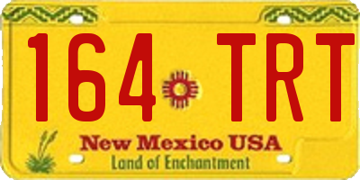 NM license plate 164TRT