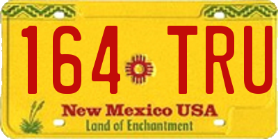 NM license plate 164TRU