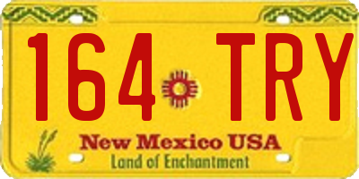 NM license plate 164TRY