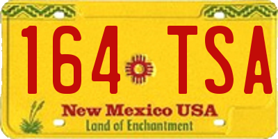 NM license plate 164TSA