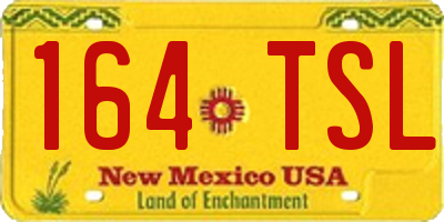 NM license plate 164TSL