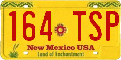 NM license plate 164TSP