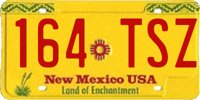 NM license plate 164TSZ