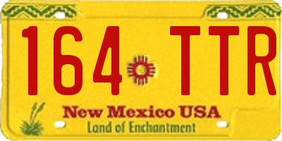 NM license plate 164TTR