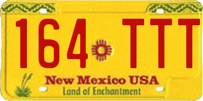 NM license plate 164TTT