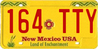 NM license plate 164TTY