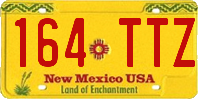 NM license plate 164TTZ