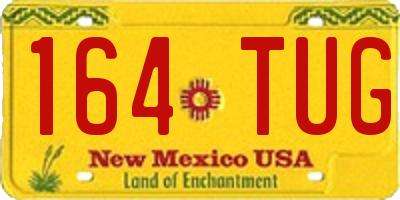 NM license plate 164TUG