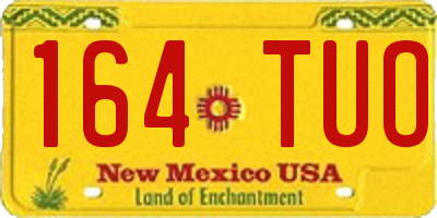 NM license plate 164TUO