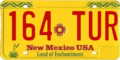 NM license plate 164TUR