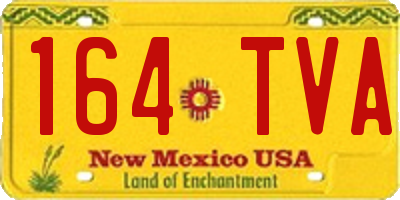 NM license plate 164TVA