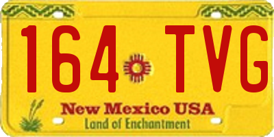 NM license plate 164TVG
