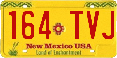 NM license plate 164TVJ