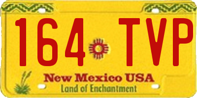 NM license plate 164TVP