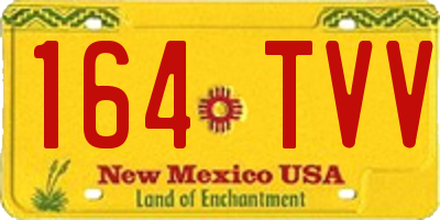 NM license plate 164TVV