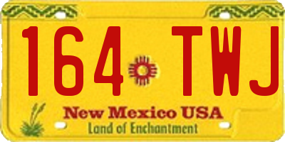 NM license plate 164TWJ