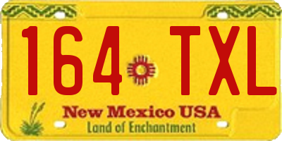 NM license plate 164TXL