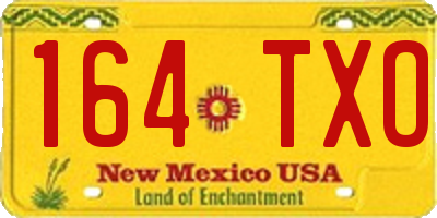 NM license plate 164TXO