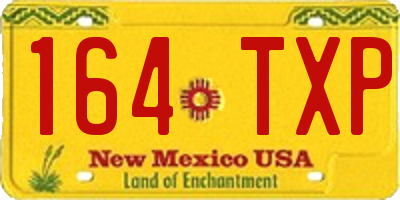 NM license plate 164TXP