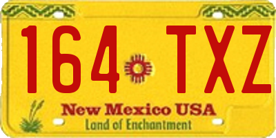 NM license plate 164TXZ