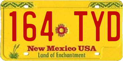 NM license plate 164TYD