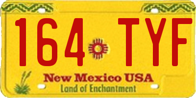 NM license plate 164TYF
