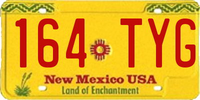 NM license plate 164TYG