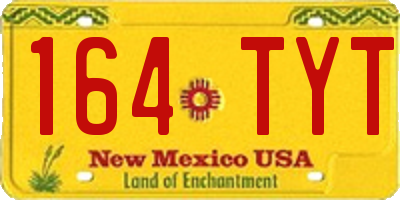 NM license plate 164TYT