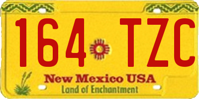 NM license plate 164TZC