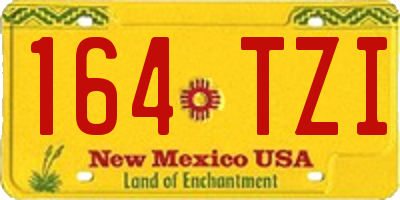 NM license plate 164TZI