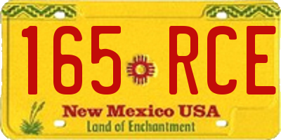 NM license plate 165RCE