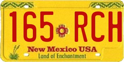NM license plate 165RCH