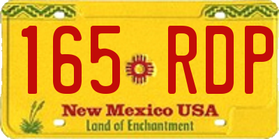 NM license plate 165RDP