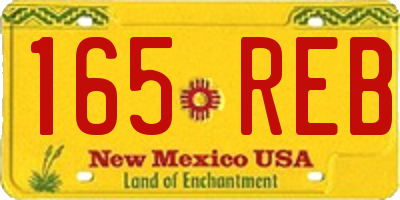 NM license plate 165REB
