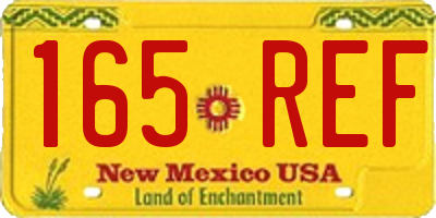 NM license plate 165REF