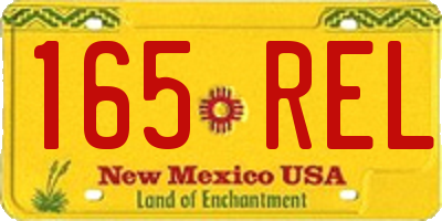 NM license plate 165REL