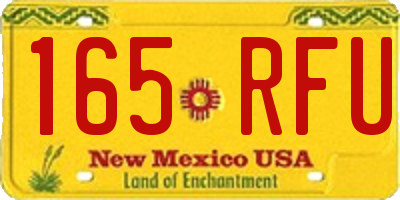 NM license plate 165RFU