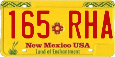 NM license plate 165RHA