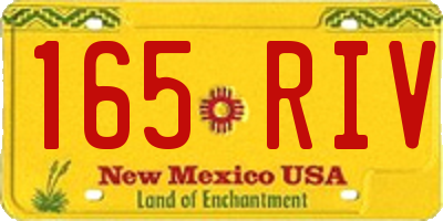 NM license plate 165RIV