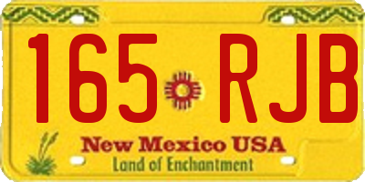 NM license plate 165RJB