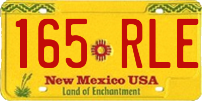 NM license plate 165RLE