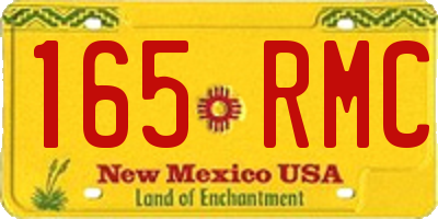 NM license plate 165RMC