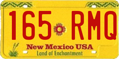 NM license plate 165RMQ
