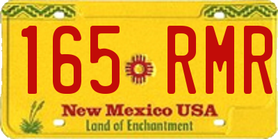 NM license plate 165RMR