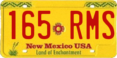 NM license plate 165RMS