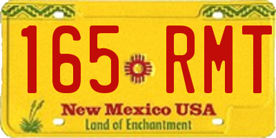 NM license plate 165RMT