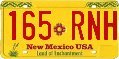 NM license plate 165RNH