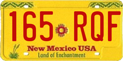 NM license plate 165RQF